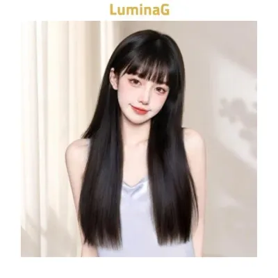 가발 시스루 앞머리 사이드뱅 여성 롱 헤어 피스 촬영 행사