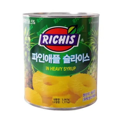 리치스 파인애플 슬라이스 3kg 통조림