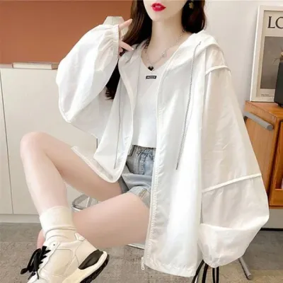 바람막이 화이트 루즈핏 윈드자켓 간절기 데일리 아우터