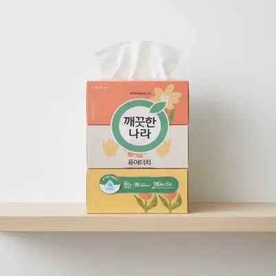 깨끗한나라 미용티슈 180매 6개입