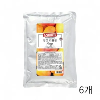 앤드로스 망고 리플잼 1kg X 6개 과일잼 토핑 식빵잼