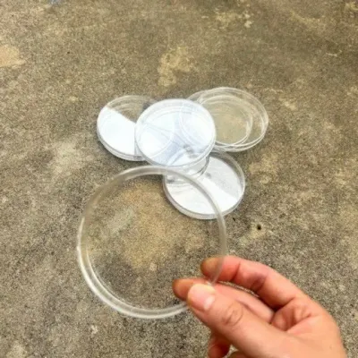90mm 샬레 원형 투명 플라스틱 샬렛 싹틔우기 씨앗 연구 배양접시 과학 실험 솜접시 교구 수업