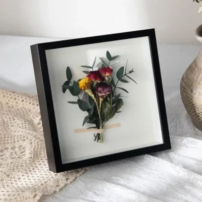 캘리그라피 플라워 액자 팝아트 3D 입체 관액자 DIY 투명 공간액자 6x8