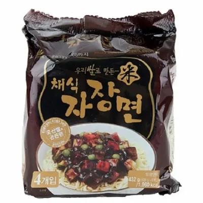 채식라면 새롬 우리쌀채식자장면 4봉 채식국수