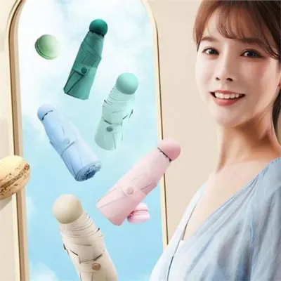 여성 5단 우양산 휴대용 접이식 초경량 자외선 양산 여름 컴팩트 손바닥 여행용 가방