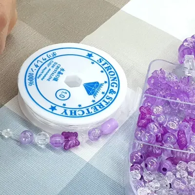 비즈키링 팔찌만들기 우레탄줄 투명 1mm