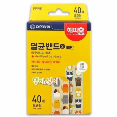 멸균밴드 표준형 40매 일회용밴드 휴대용밴드 캐릭터밴드