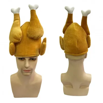 치킨모자 추수감사절 칠면조 모자 닭다리 머리 장식 무도회 공연 칠면조 모자 장식 장식품 완