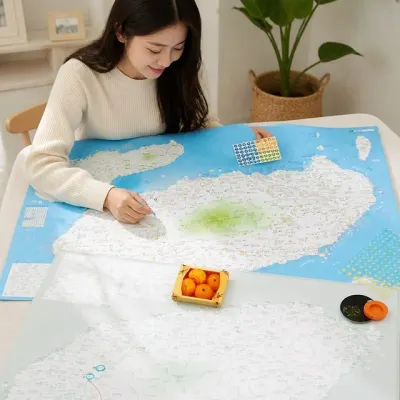 제주도 관광지도 꾸미기 핀스티커 국내 여행 기록 포스터