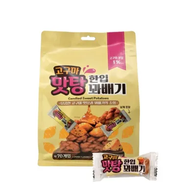 kimspp 고구마 맛탕 한입 꽈배기 520g (약70개입) 대용량간식 개별포장