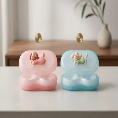 강아지 휴대용 렌즈케이스 세트