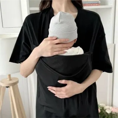 외출 아기 슬링티 아빠 출산 선물 티셔츠 신생아 필수템