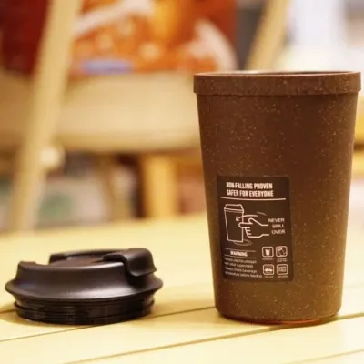 아이디어카페 커피박 텀블러 브라운 340ml 친환경 보온 보냉 판촉 선물용 기념품 소장용 희귀한 특별한 텀