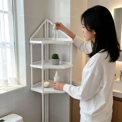 화장실 코너장 수납 선반 2단 3단 4단 거실 조립식 정리대 욕실 베란다
