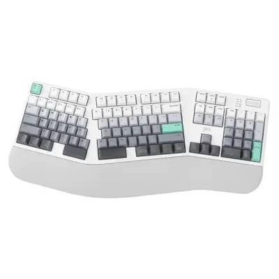 지클릭커 EK600 인체공학 무선 기계식 키보드 네온화이트