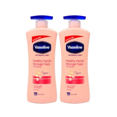 바세린 인텐시브케어 헬씨 핸드앤스트롱거 네일로션(600ml)-2개 보습로션 네일로션 핸드크림
