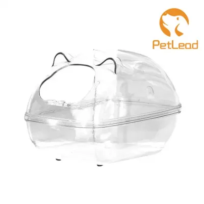 [PETLEAD]펫리드 크리스탈 투명 햄스터 화장실 햄스터목욕통 햄스터욕조 소동물은식처 라운드디자인