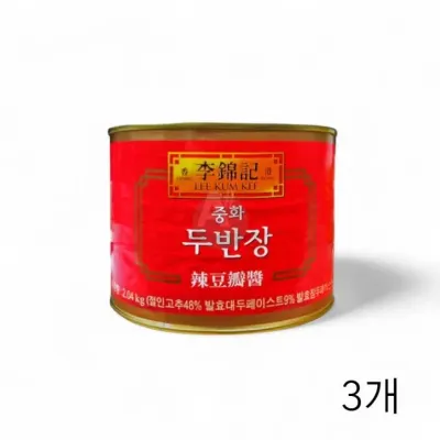 이금기 중화 두반장 2. 04 Kg X 3개 중식 재료 대용량 식재료 감칠맛 중국 소스