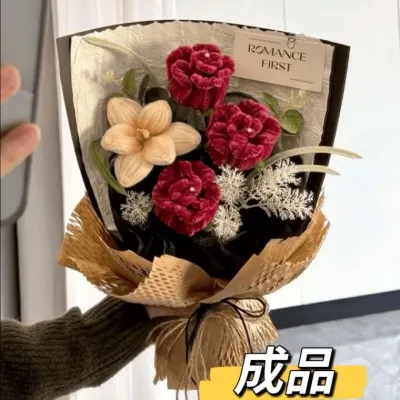 트위스트 스틱 수제 꽃다발 완제품 장미 튤립 조화 생일 선물 교사절 여신절 장식