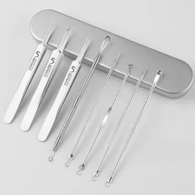 관리용품 피지압출기 블랙헤드 8종 피지제거기 스테인레스 핀셋 피지흡입기 얼굴마사지기 코피지제거기