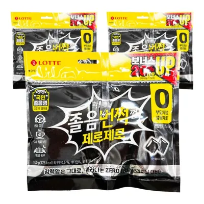 롯데 졸음번쩍껌 제로제로 트윈 리필 105g x 3개