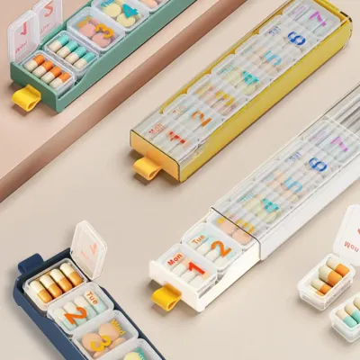 휴대용 요일별 일주일 약통 소분 케이스 미니 영양제 알약 통 보관함 여행용