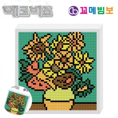 보석십자수DIY 비즈공예키트 구슬십자수 보석십자수도안 초등십자수 데코비즈 150 보석십자수 B03 해바라기