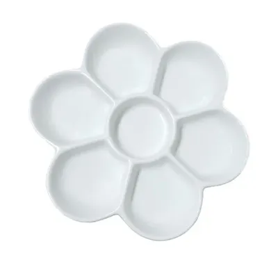 혜명몰 달리 매화 한국화 도자기 꽃접시 중 7칸 / 7칸170mm - 팩 (10개입) 휴대용팔레트 미술파렛트 수채화