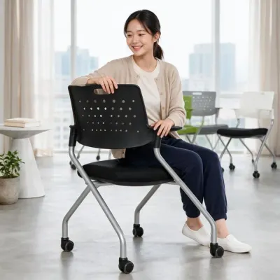 접이식의자 공부방 책상용의자 컴퓨터용의자 가정용 학습용 a28