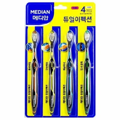 메디안 듀얼이펙션 미세모 칫솔 4개입