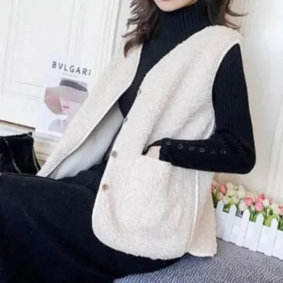 여성 조끼 양털 겨울 방한 뽀글이 경량 보온 의류