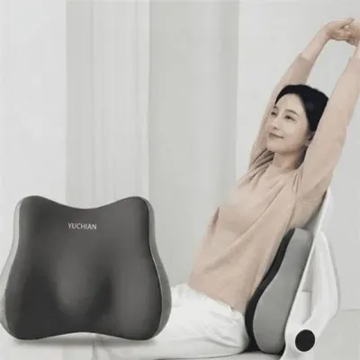 메모리 폼 등받이 허리 쿠션 인체공학적 요추 사무실 의자 바른자세 푹신한 컴퓨터 밀착형 사무용 고밀도