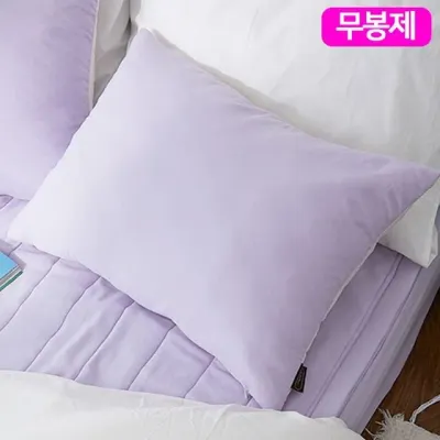 해피니 모모 무봉제 소프트마이크로 베개커버 50x70cm (라벤더) (베개솜 별매)