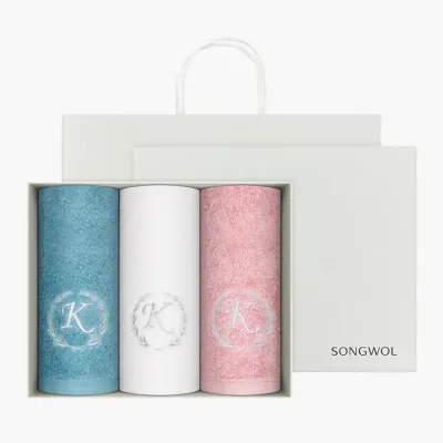 송월 카이저 40수 코마 180g 3매 선물세트(쇼핑백)