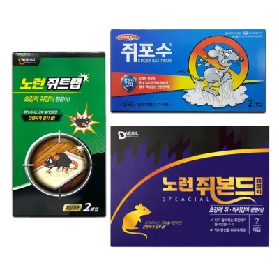 초강력 쥐 끈끈이 쥐포수 10트랩(2매입x5팩)