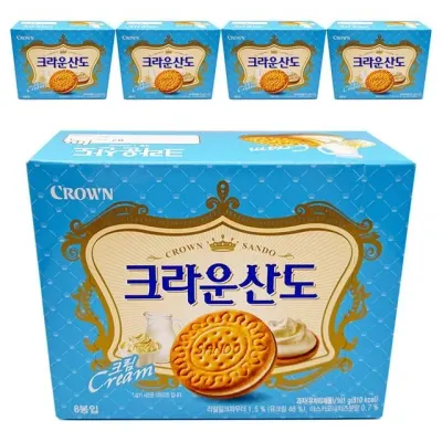 크라운제과 크라운산도 크림 161gx5개