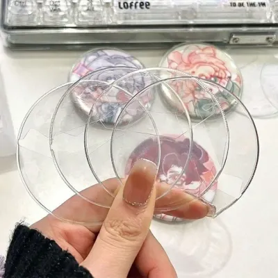 투명 캔뱃지 커버 케이스 보관 원형 굿즈 수집 보관 투명 커버 60mm 10개