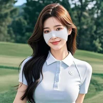 골프마스크 여름 쿨링 자외선차단 골프 햇빛가리개 나비 쿨링마스크