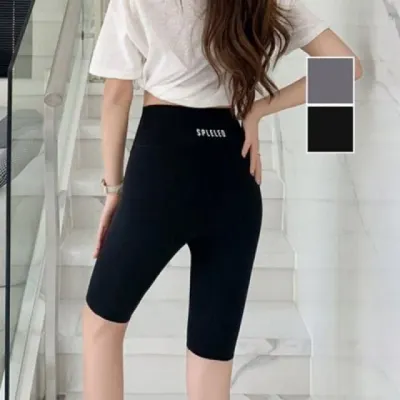 여성 5부 레깅스 하이웨이스트 스판 언더웨어 트레이닝 요가바지