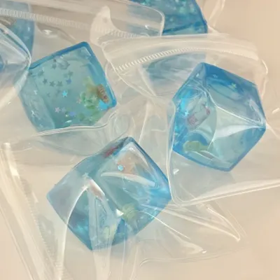큐브 아쿠아 여름 조개 바다 슬랑이 말랑이 스퀴시 크런치 왁뿌볼 슬라임 스트레스해소 왁스볼 왁스 ASMR