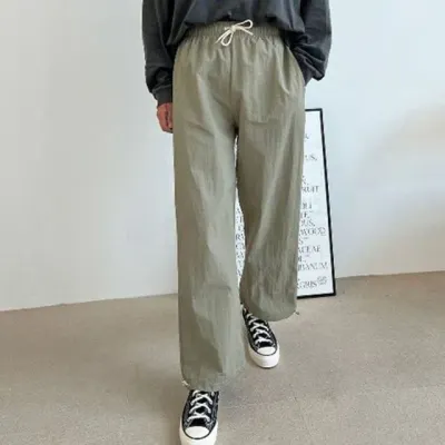 남자 통바지 와이드 팬츠 스트링 밴딩 슬랙스 3컬러 구성