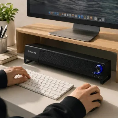 PC 모니터 데스크톱용 사운드바 스피커 USB AUX 유선 헤드폰 잭