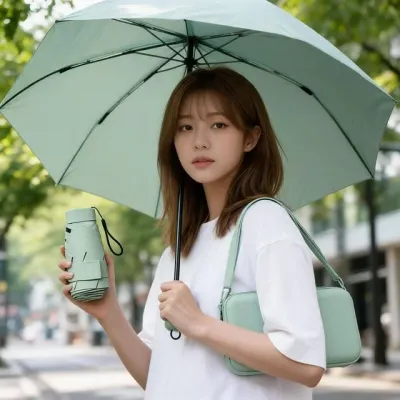 암막 양우산 6K UPF 초경량 접이식 자외선 차단 양산 햇빛 휴대용 데일리용