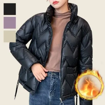 경량 숏패딩 누빔 점퍼 보온 아우터 여성 겨울 잠바