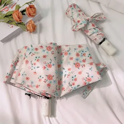 꽃무늬 3단 자동 우산 양산 휴대용 양우산 암막 방수 접이식