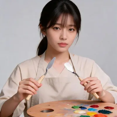 아크릴 물감 유화 팔레트 미술용 나이프 유화물감 조색 작업용 공예 예술 도구