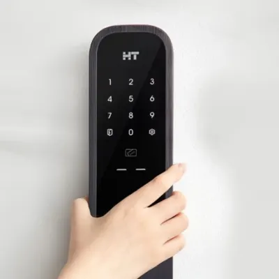 현대통신 전자 도어락 현관 번호키 카드키 푸쉬풀
