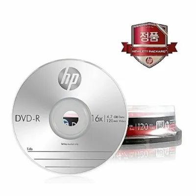 HP DVDR 16X 10P벌크 4.7GB 120min 통 (1개입) 백업디스크 파일백업 데이터저장