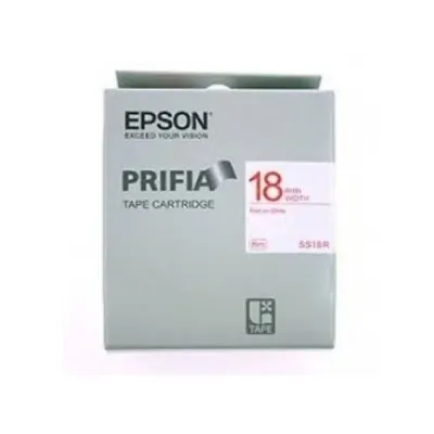 혜명몰 엡손 라벨테이프 SS18R-PX / 적글/흰바 - 개 (1개입) 바코드출력 네임테크 바코드라벨지 바코드용지