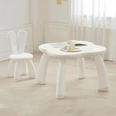 야야 유아책상 레빗 테이블 위자 세트 (바닐라) 아동 유아테이블 책상